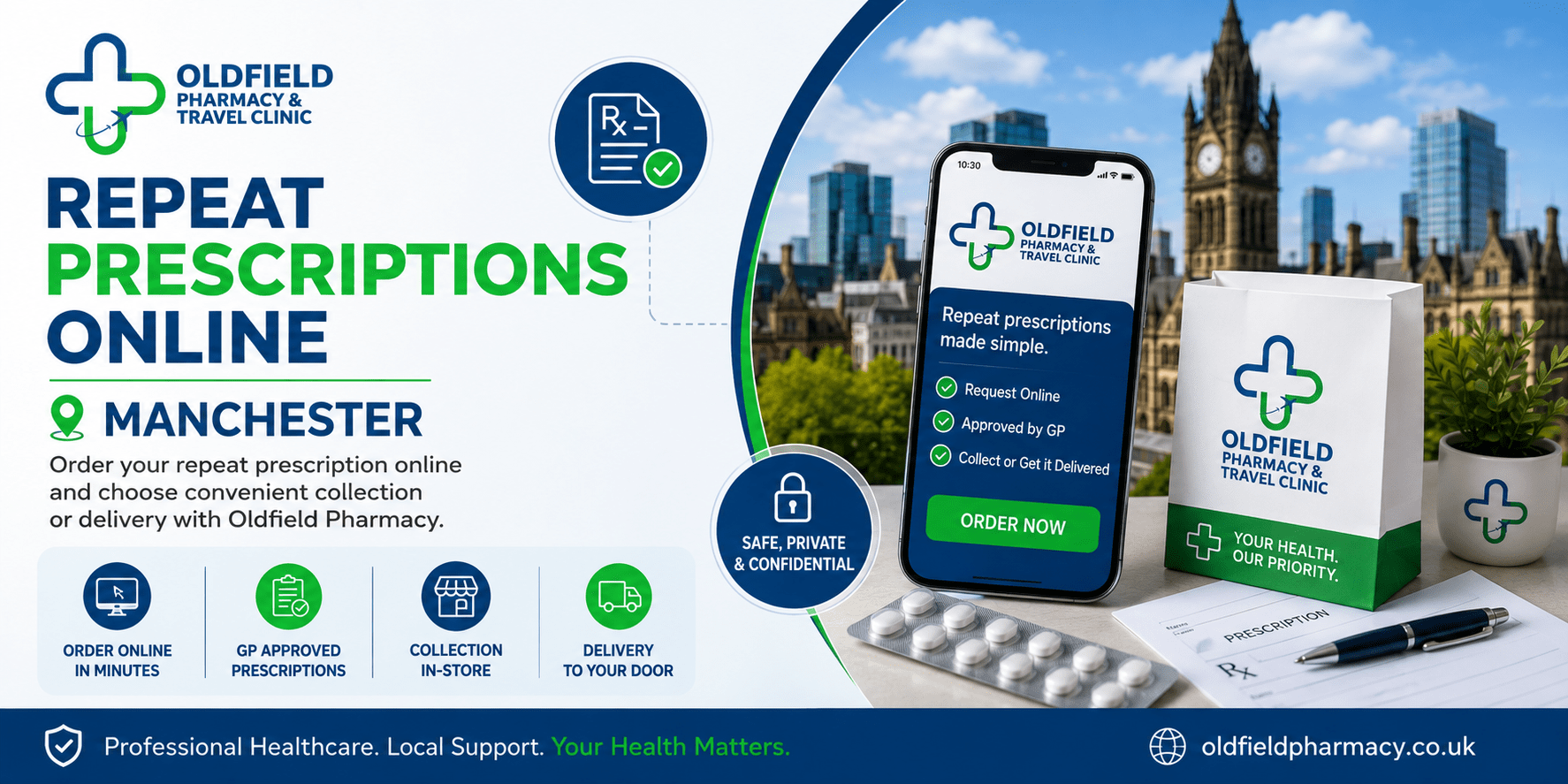 Repeat Prescriptions Online Manchester | Oldfield Pharmacy