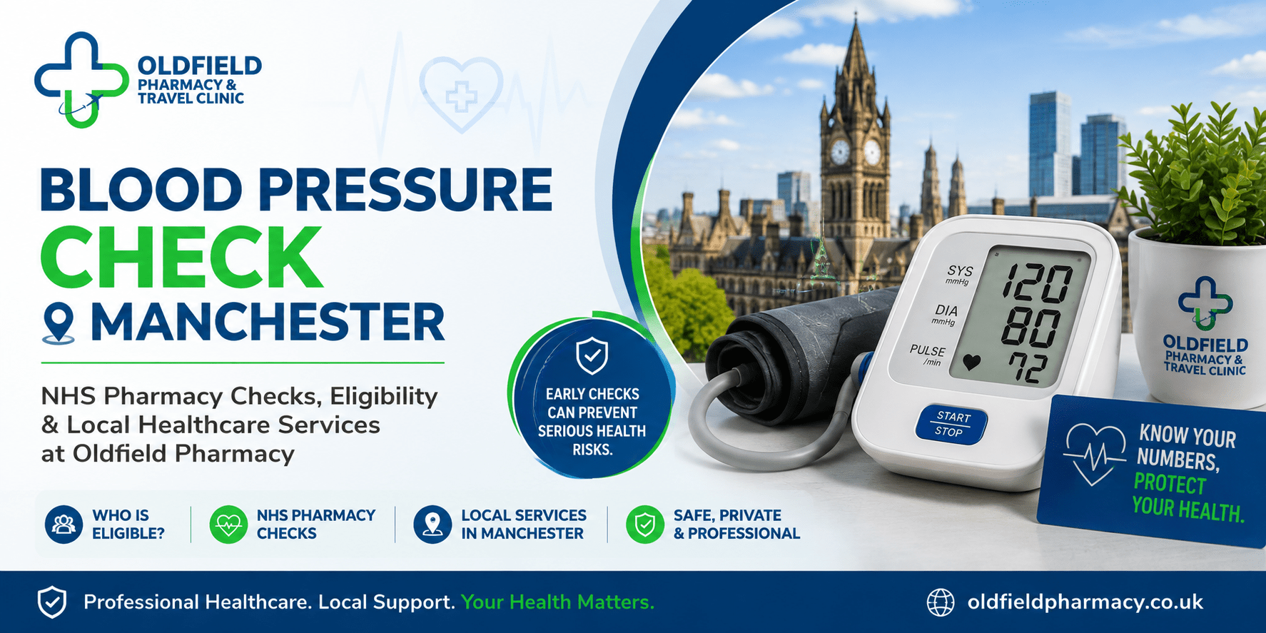 Blood Pressure Check Manchester | Oldfield Pharmacy